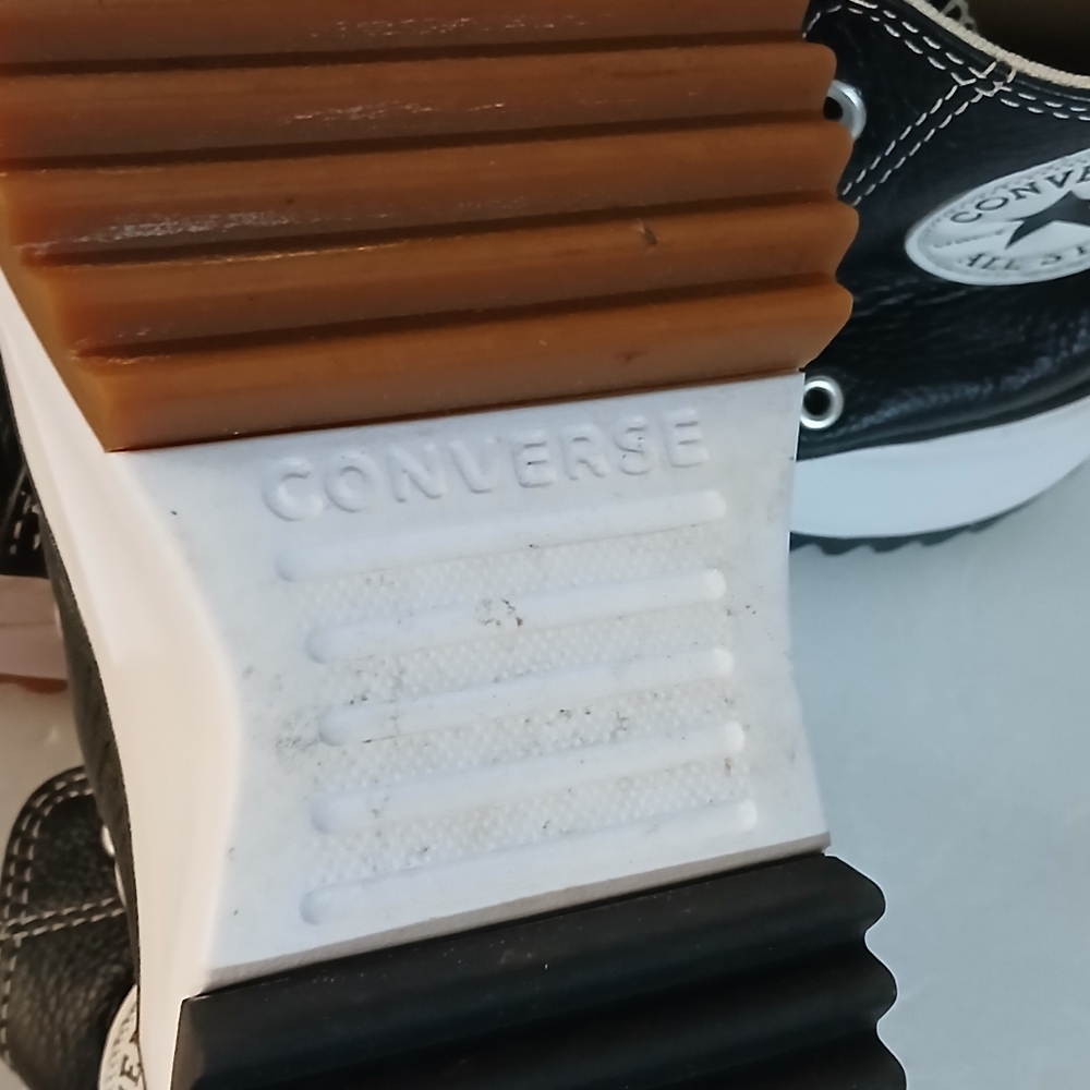 Converse Black and White High-Top Sneakers - Picture 9 of 11